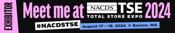 Example NACDS TSE exhibitor email signature showing the event logo, date and location along with an exhibitor label