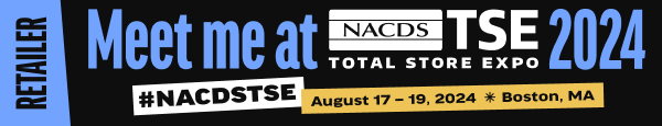 Example NACDS TSE retailer email signature showing the event logo, date and location along with a retailer label